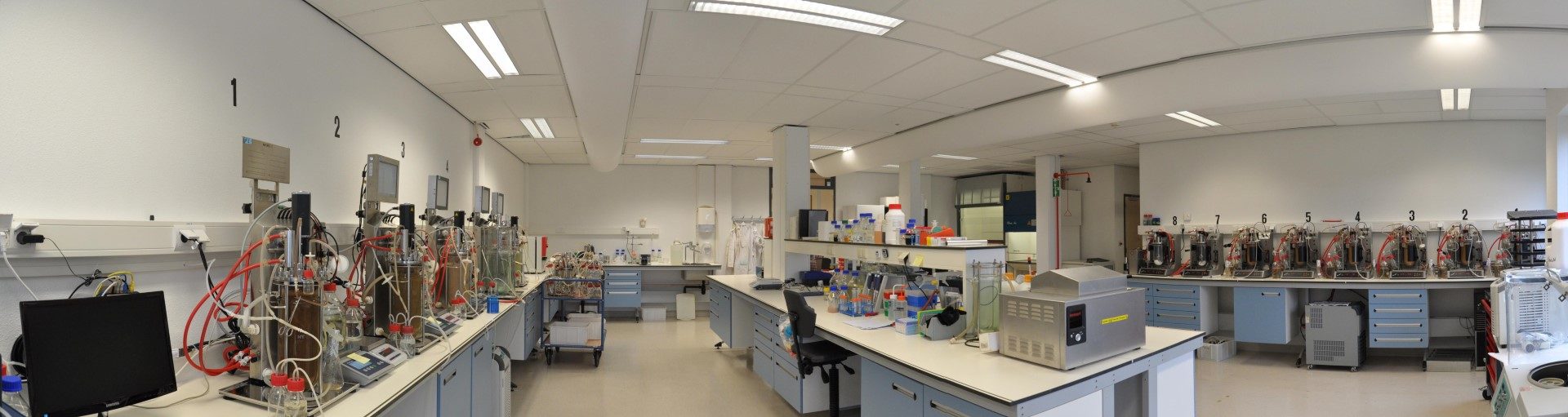 Het fermentatielab in Wageningen