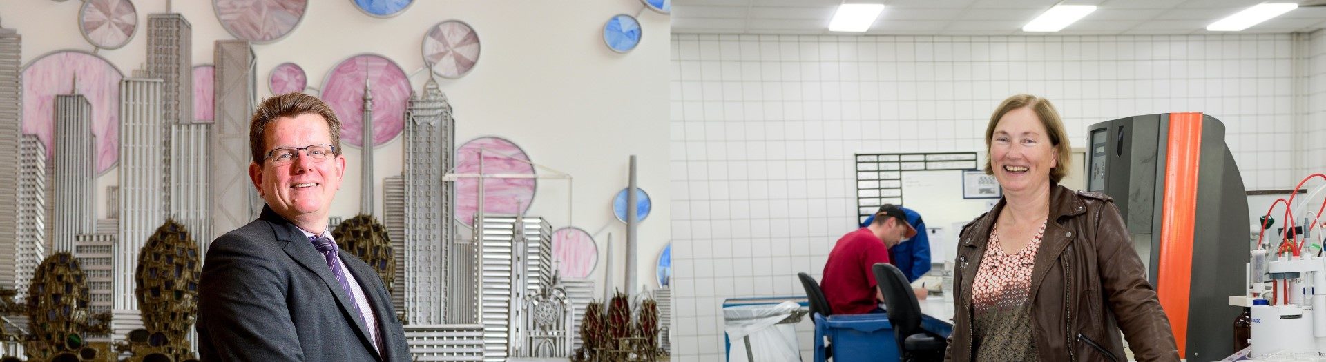 Maarten Kool, plaatsvervangend directeur bij het Ministerie van EZ en R&D-directeur Caroline van der Horst (C4C Holding)