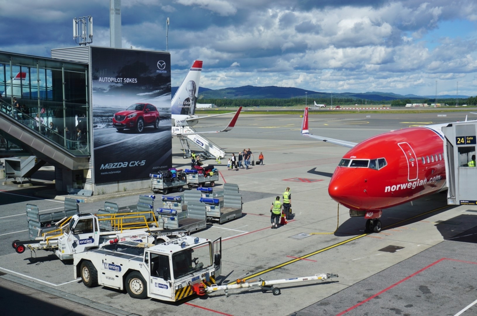Luchthaven vliegveld Oslo Noorwegen