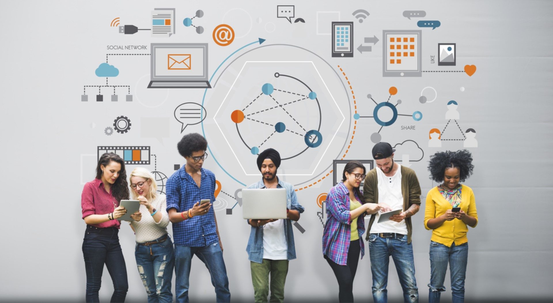 Mensen communicatie kennisnetwerk