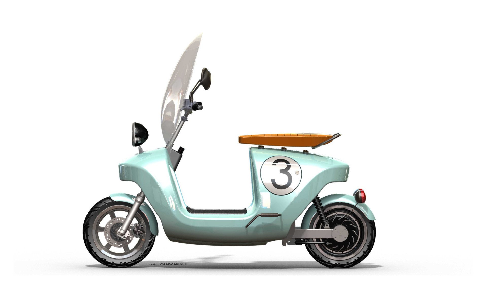 De elektrische Be.e scooter door van.eko heeft een monocoque casco van door NPSP vervaardigd biocomposiet, dat zo sterk is dat het tevens als frame kan dienen.