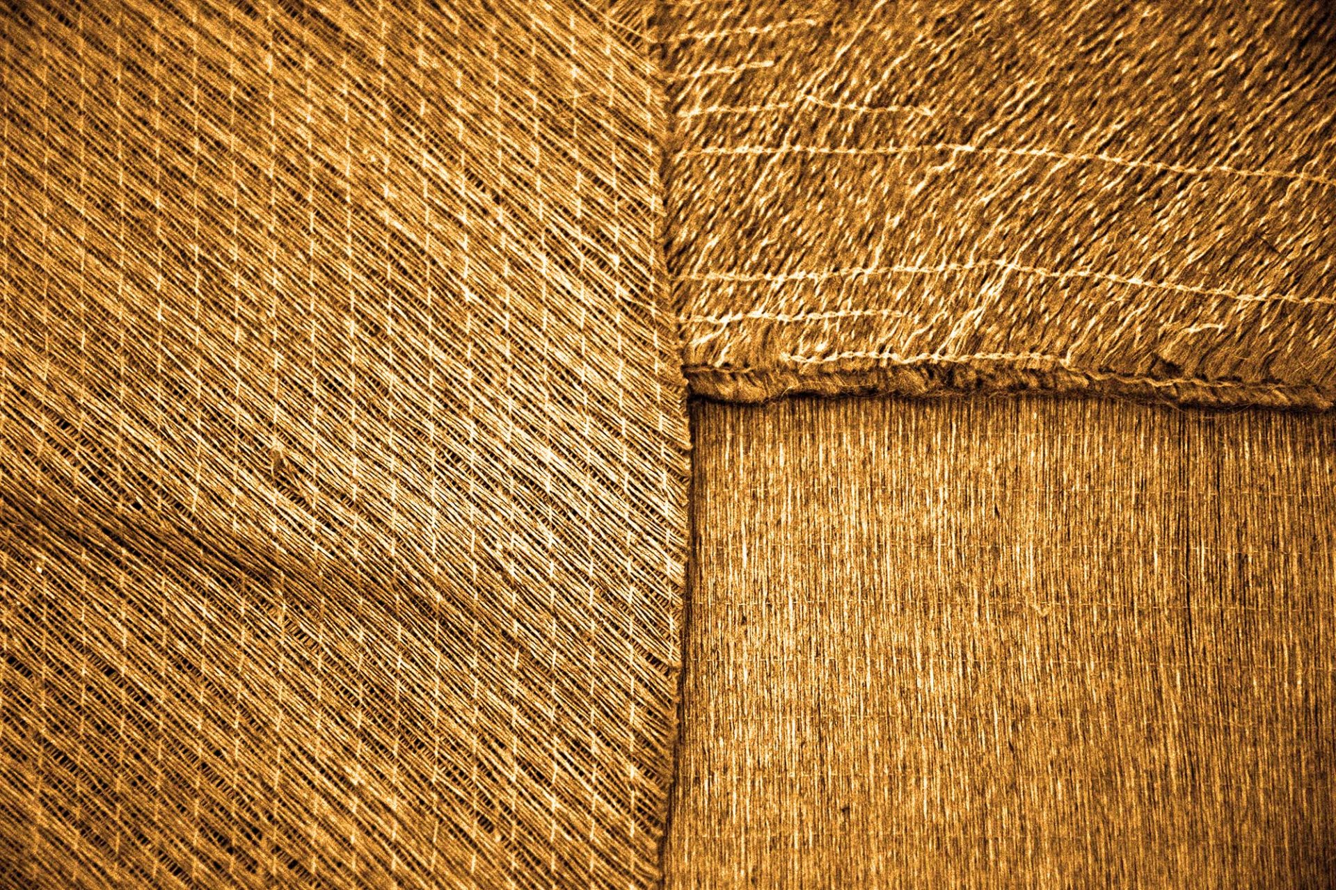 Closeup gewoven vlasvezels