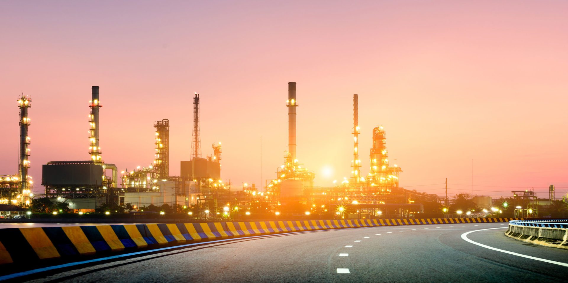 Chemische industrie met weg