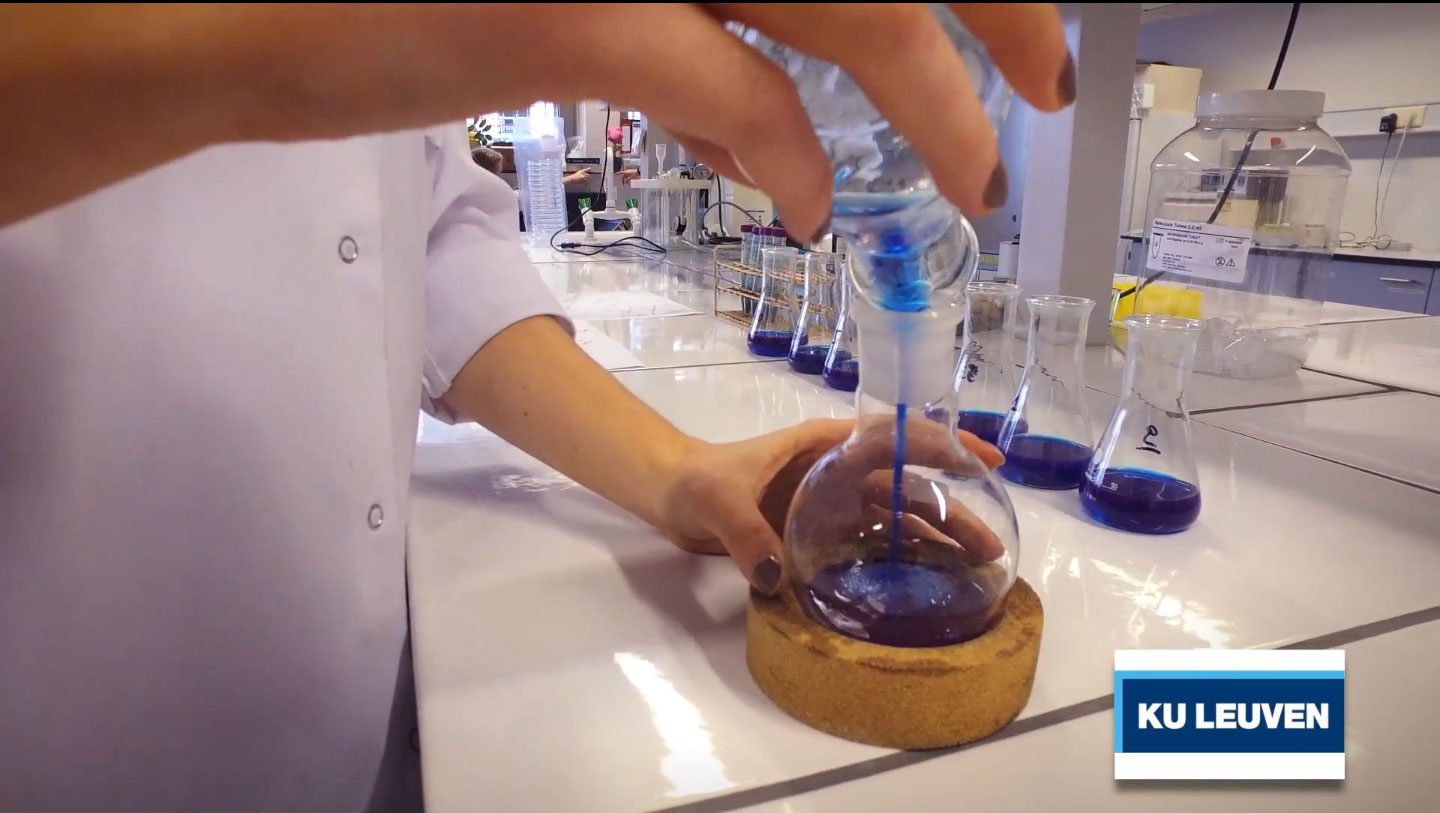 Lab blauwe kleurstof