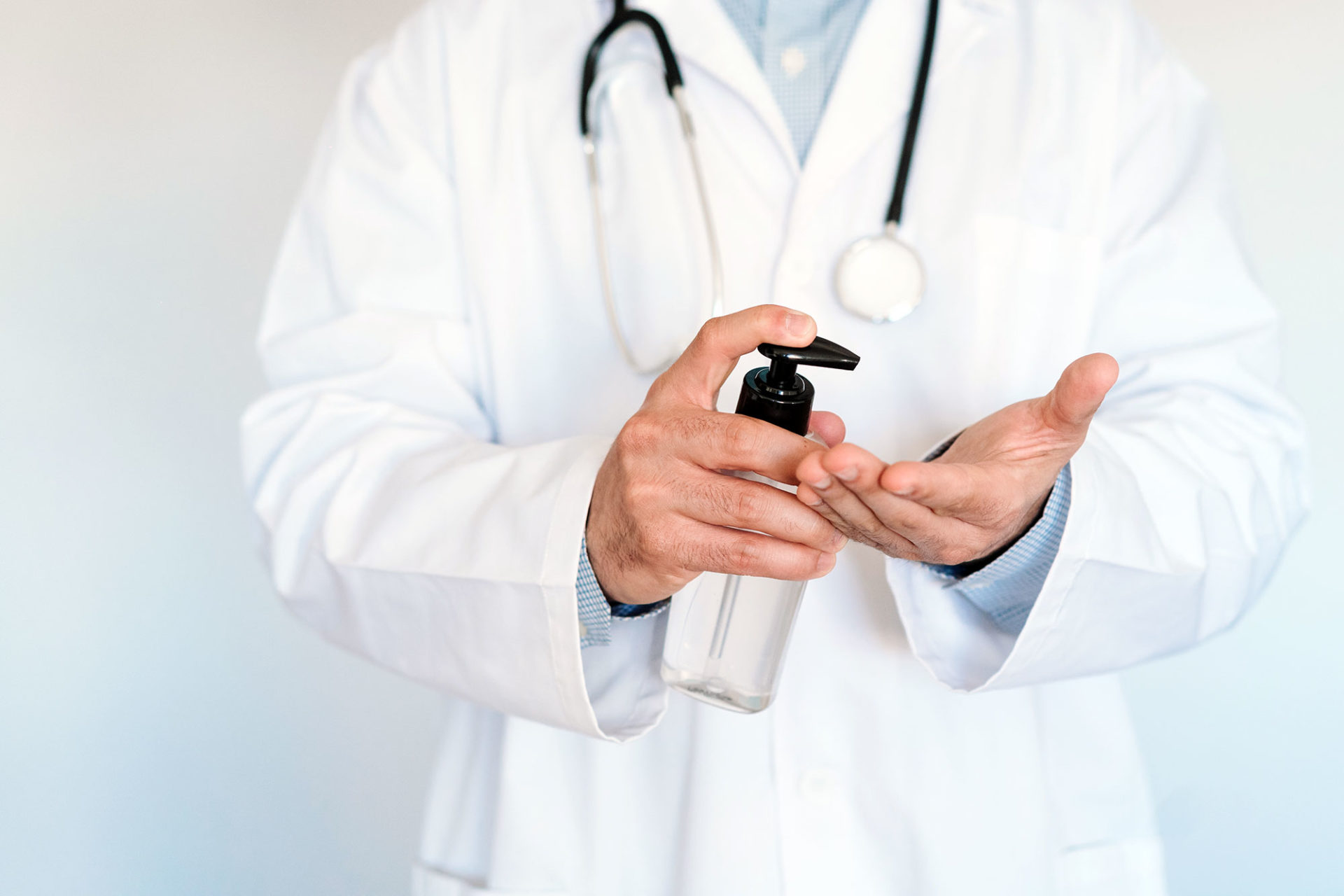 Dokter met handgel