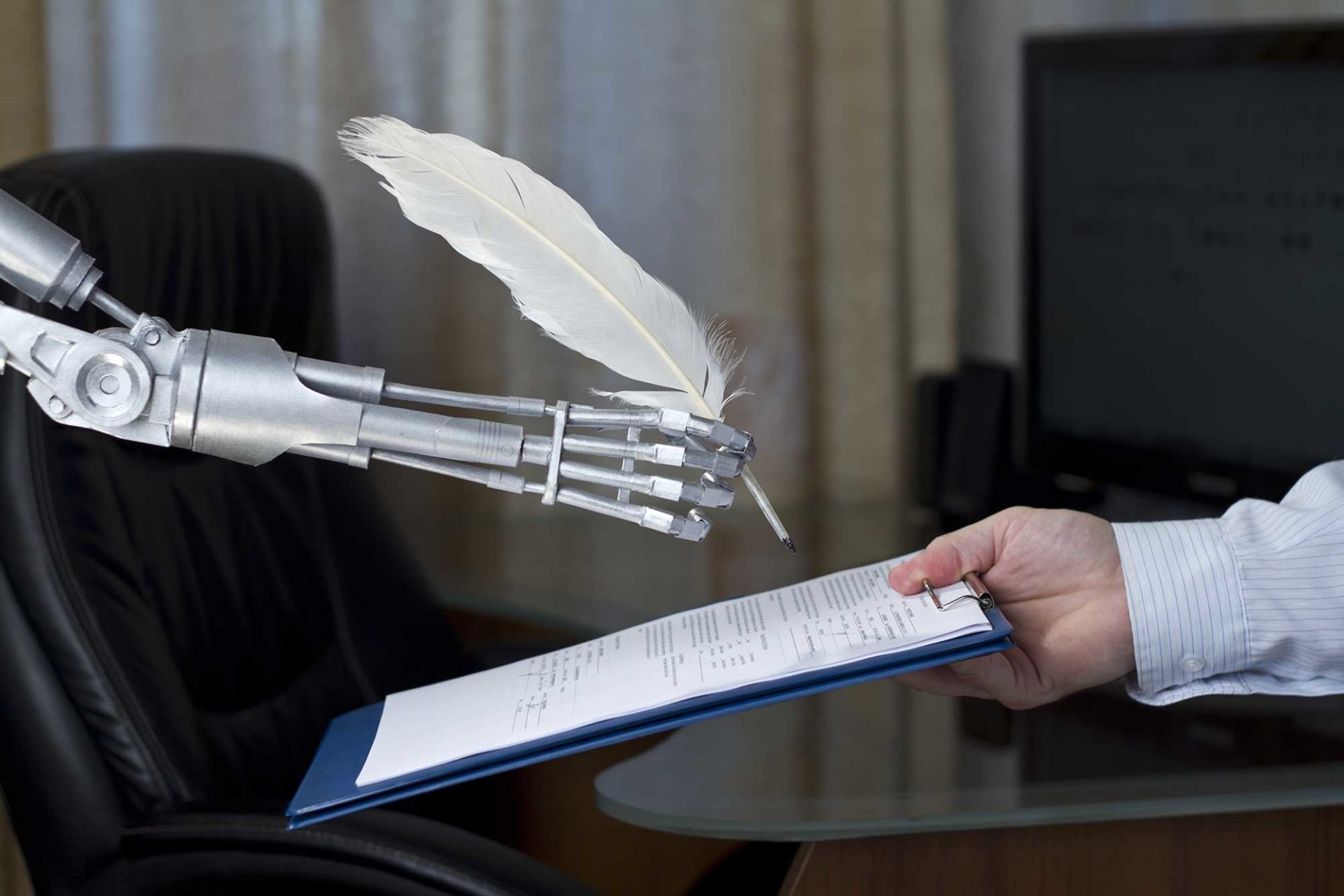 Robotarm tekent contract met ganzeveer