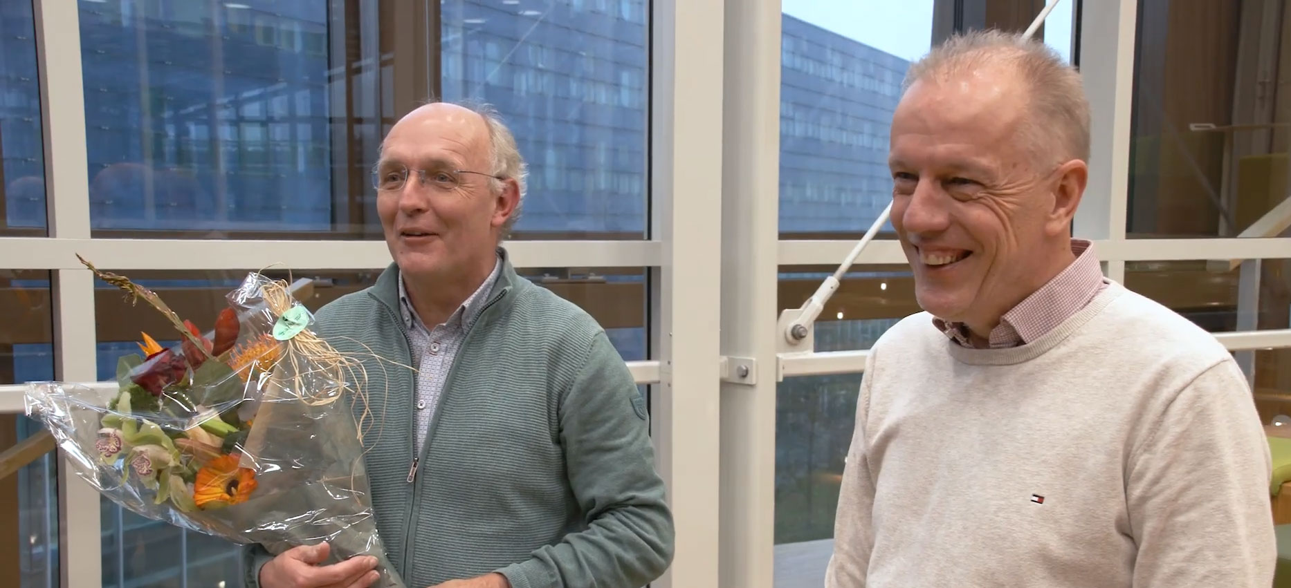 Erik en André Heeres bij de uitreiking van de Groene Groninger 2020