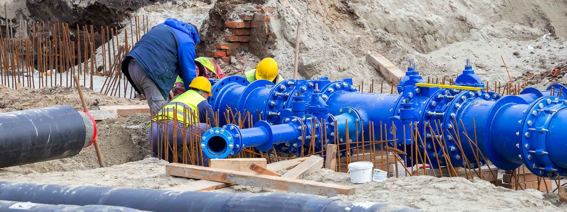 Waterleidingen leggen