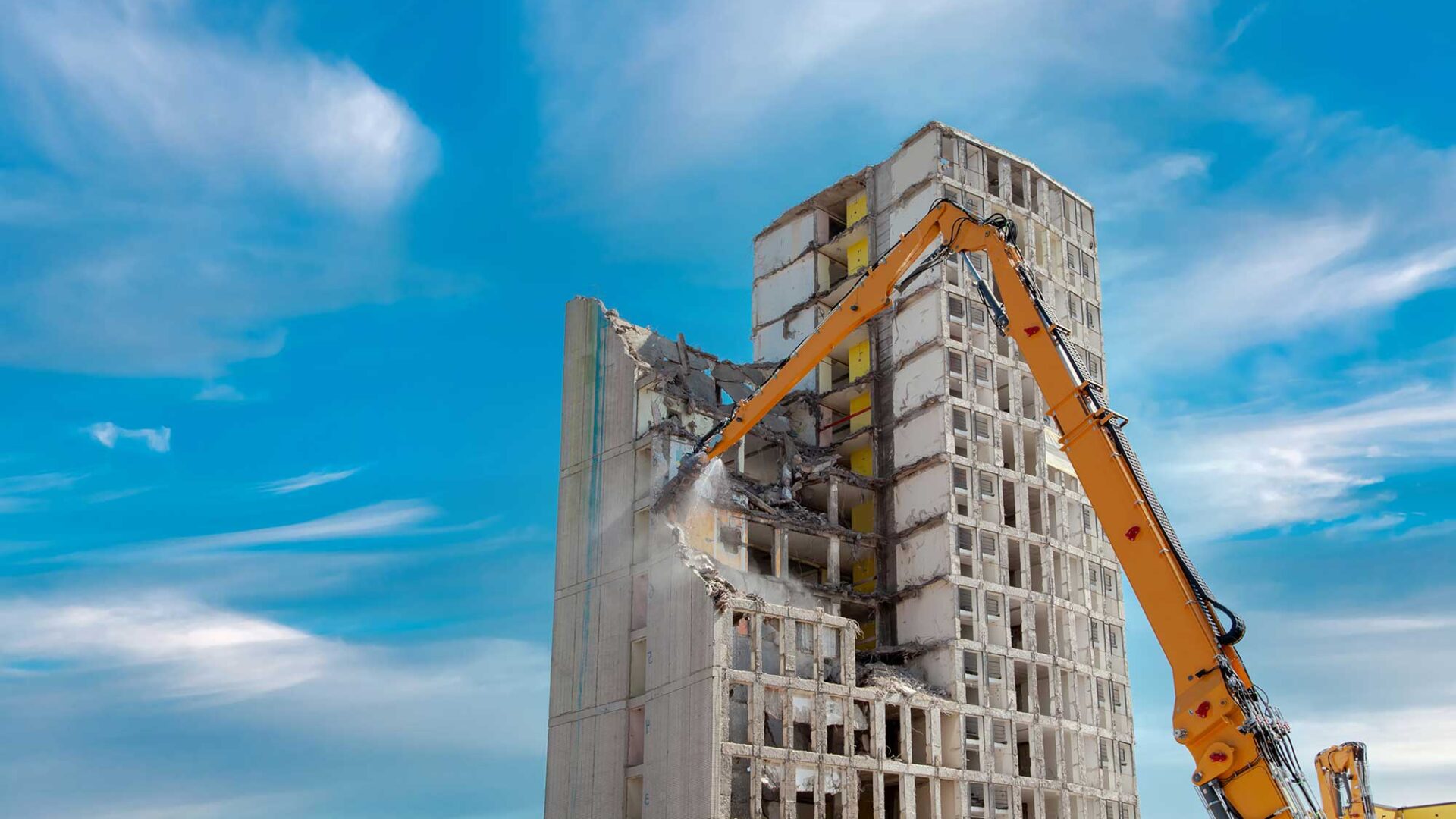 Sloop betonnen gebouw