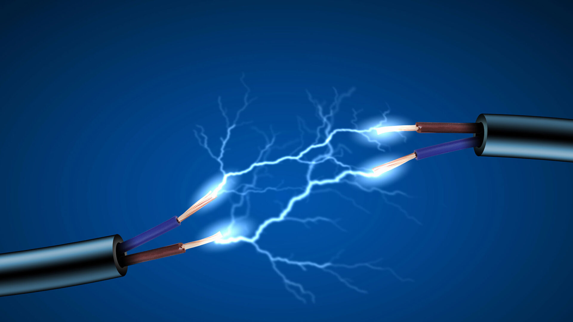 Elektrochemie: vonk springt over van draden