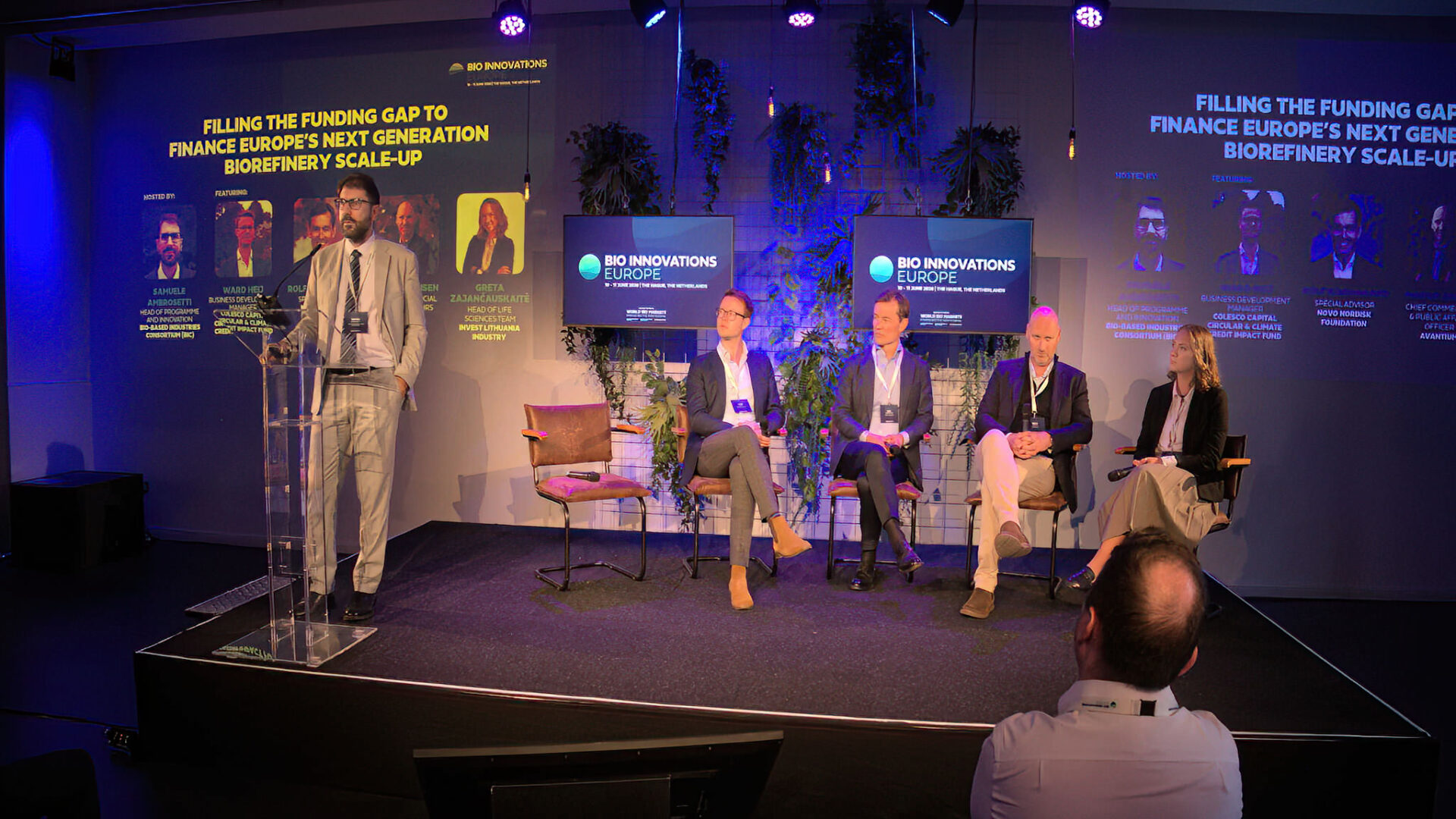 Samuele Ambrosetti (BIC) leidde een panel sessie op Bio Innovations Den Haag, 2026